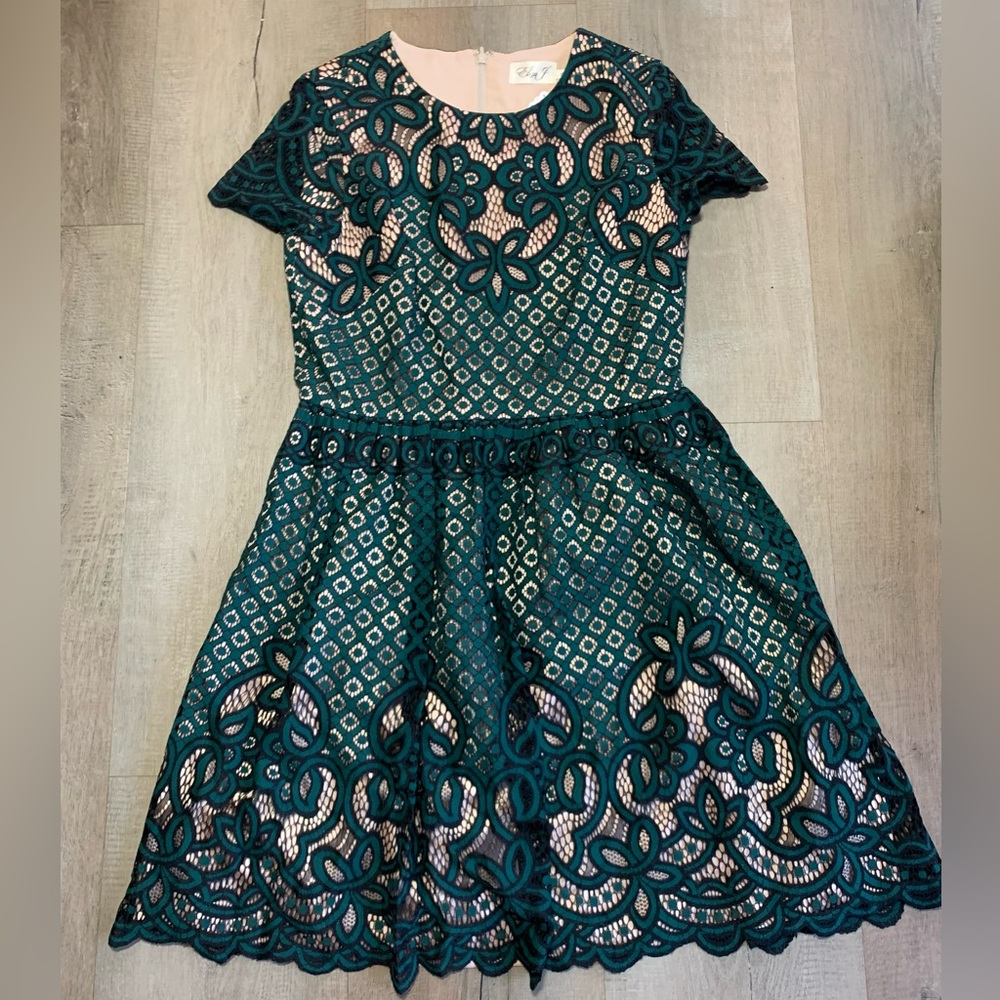 Vintage Style Elegant Green Lace Dress